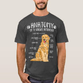 Funny Anatomy Golden Retriever Hondenliefhebber T-shirt (Voorkant)