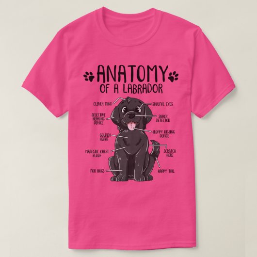 Funny Anatomy Labrador Retriever Black Lab Dog Ewn T-shirt (Design voorkant)