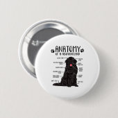 Funny Anatomy Newfoundland Dog Cute Newfie Lover  Ronde Button 5,7 Cm (Voorkant /achterkant)