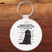Funny Anatomy Newfoundland Dog Cute Newfie Lover Sleutelhanger (Voorkant)