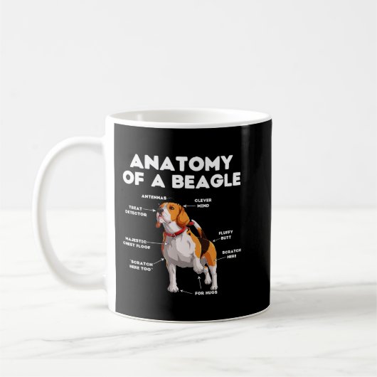 Funny Anatomy of a Beagle 93 Koffiemok (Links)