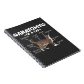 Funny Anatomy of a Cat Cute Kat Lover Pet Owner Notitieboek (Rechterzijde)