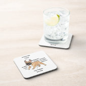 Funny Anatomy of a French Bulldog Illustration Bier Onderzetter (Rechterzijde)