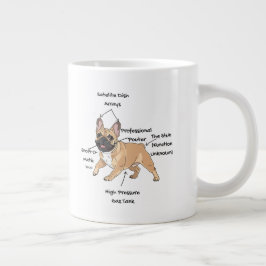 Funny Anatomy of a French Bulldog Illustration Grote Koffiekop