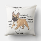 Funny Anatomy of a French Bulldog Illustration Kussen (Voorkant)