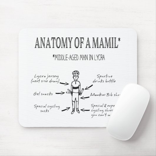 Funny Anatomy of a MAMIL Design Muismat (Met muis)
