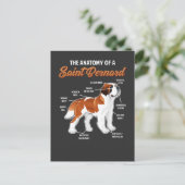 Funny Anatomy of a Saint Bernard Dog Animal Friend Briefkaart (Staand voorkant)