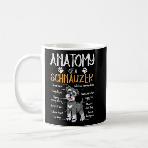 Funny Anatomy Schnauzer Dog Koffiemok