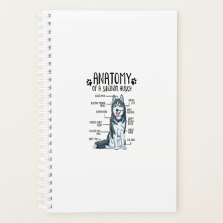 Funny Anatomy Siberian Husky Hondenliefhebber Gift Planner