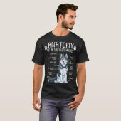 Funny Anatomy Siberian Husky Hondenliefhebber T-shirt (Voorkant volledig)