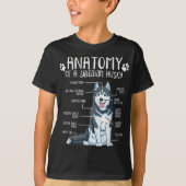 Funny Anatomy Siberian Husky Hondenliefhebber T-shirt (Voorkant)