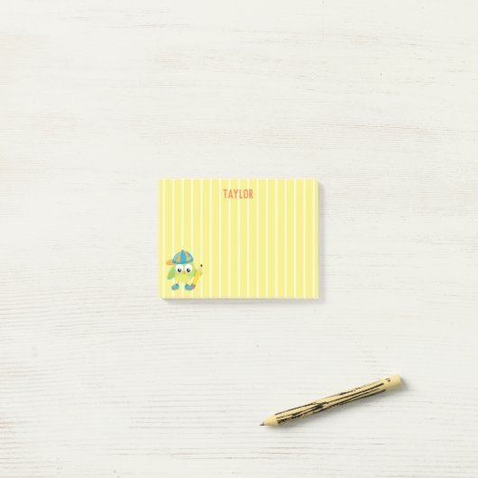 Funny and Cool Green Owl School Post-it® Notes (Op bureau)