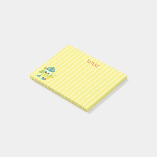 Funny and Cool Green Owl School Post-it® Notes (Schuin)