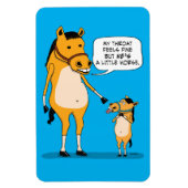 Funny and Cute Big Horse and Little Horse Magneet (Verticaal)
