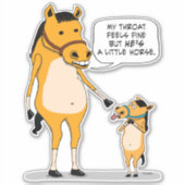 Funny and Cute Big Horse and Little Horse Sticker (Voorkant)