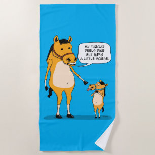 Funny and Cute Big Horse and Little Horse Strandlaken
