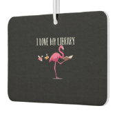 Funny and Cute Book Reading Flamingo Luchtverfrisser (Links)