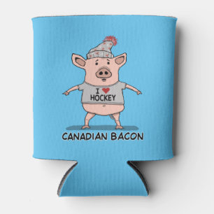 Funny and Cute Canadian Bacon Pig Blikjeskoeler