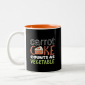 Funny and Cute Carrot Cake Lover Tweekleurige Koffiemok (Links)