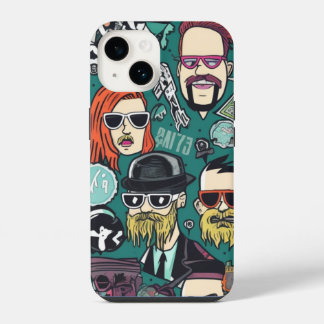 Funny and Cute Crypto Punks iPhone 14 Hoesje