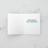 Funny and Cute Dog en Cat Jubileum Kaart (Binnen)