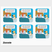 Funny and Cute Dog wil je ruimte binnendringen Vierkante Sticker (Vel)