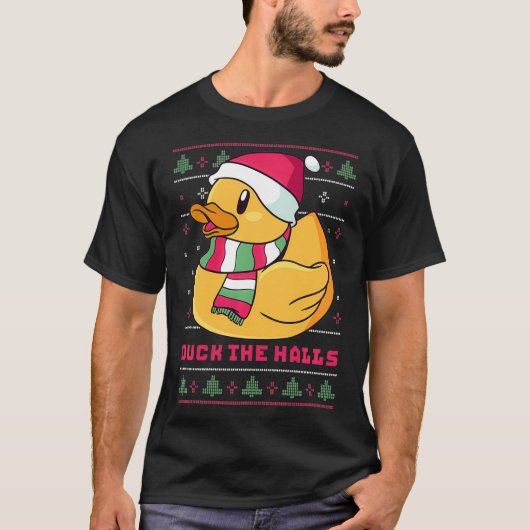 Funny and Cute Duck Puns Merry Christmas Duck The  T-shirt (Voorkant)