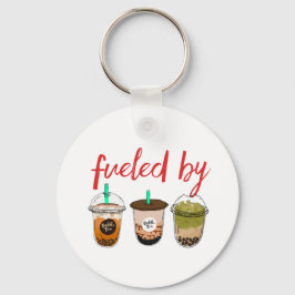 Funny and Cute Fueled by Bubble Tea Boba Lover Sleutelhanger