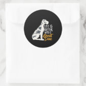 Funny and Cute Great Dane Hondenliefhebber Ronde Sticker (Tas)