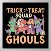 Funny and Cute Halloween Trick or treat Squad Poster (Voorkant)