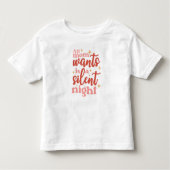 Funny and Cute Kerstfeestay Silent Night Kinder Shirts (Voorkant)