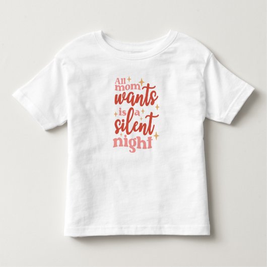 Funny and Cute Kerstfeestay Silent Night Kinder Shirts (Voorkant)
