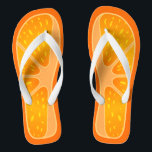 Funny and Cute Oranje Slice Summer Fruit Teenslippers<br><div class="desc">Dit  'Grappig en Cute Oranje Slice Summer Fruit Unique Design' Flip Flop is zeker een schattig cadeau voor jou en vrienden in dit zomerseizoen. (U kunt tekst,  monogram of naam op dit ontwerp toevoegen door de Customize knoop van het te klikken) 

 Meer Design kun je ook leuk vinden:</div>