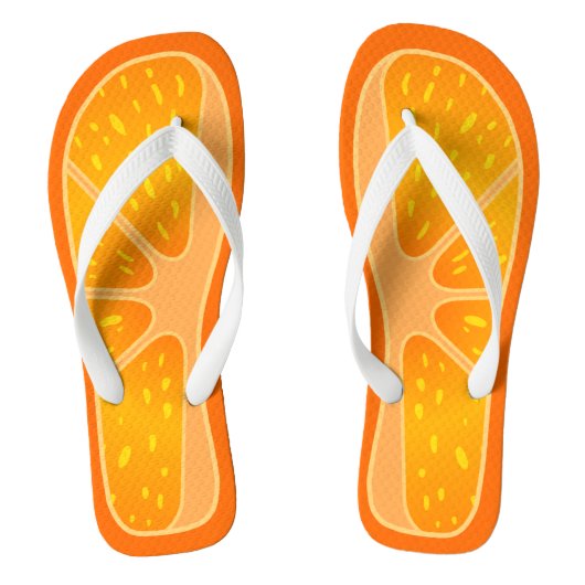 Funny and Cute Oranje Slice Summer Fruit Teenslippers (Voetbed)