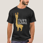 Funny and Cute Pajama Llama Bed Time Pajama Gift T-shirt (Voorkant)