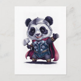 Funny and Cute Panda Movie Character on a White Feestdagenkaart