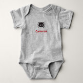 Funny and Cute Personalized Spider met naam Romper (Voorkant)
