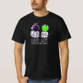 Funny And Cute Relax Alien And Astronaut T-shirt (Voorkant)
