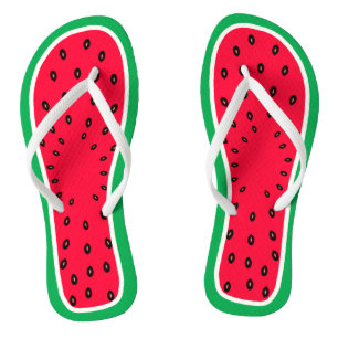 Funny and Cute Watermelon Slice Summer Fruit Teenslippers