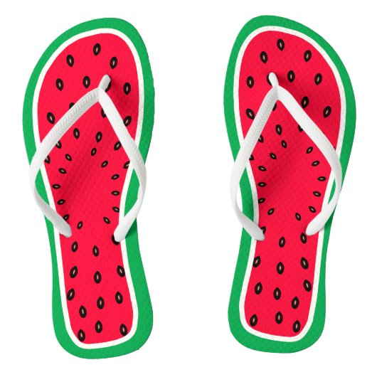 Funny and Cute Watermelon Slice Summer Fruit Teenslippers (Voetbed)