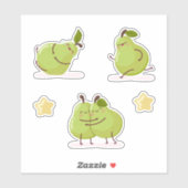 Funny and loving children's pears set sticker (Vel)