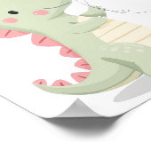 Funny and Motivational Dino Graphic Poster (Hoek)