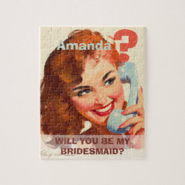Funny and original bridesmaid proposal legpuzzel
