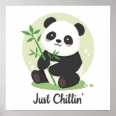 Funny and Relaxing Panda Poster (Voorkant)