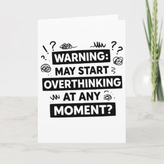Funny and Sarcastic Design for deep Thinkers Kaart