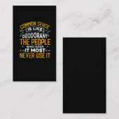 Funny and Sarcastic Joke over Common Sense Visitekaartje (Voorkant / Achterkant)