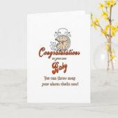 Funny and Sarcastic New Baby Card Kaart (Gele Bloem)