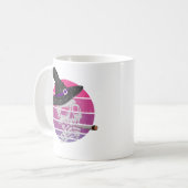 Funny and Scary Skull Smoking Cigarette Koffiemok (Voorkant links)