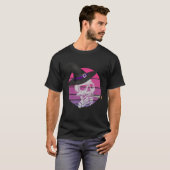 Funny and Scary Skull Smoking Cigarette T-shirt (Voorkant volledig)