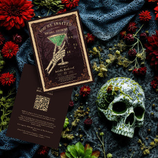 Funny and Sophisticated Halloween Gothic Cocktail  Kaart